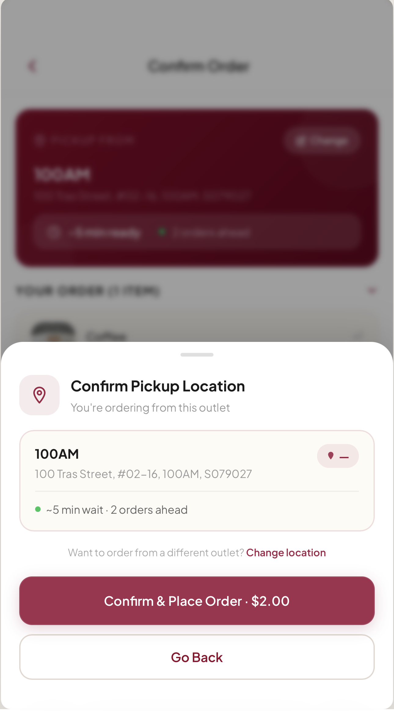 Double confirm order